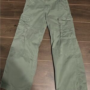 Men's Green Cargo Pants Baggy